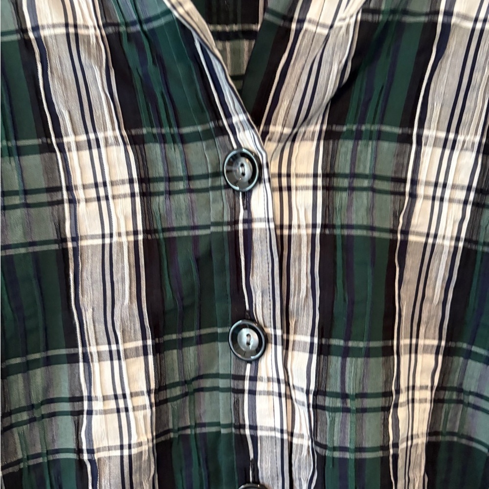 Pendleton Petite Plaid Button Down Crinkle Coasta… - image 6
